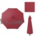 10 Feet Umbrella Replacement Canopy Outdoor Top Cover 10 Feet Sun Shade Sail Canopy,Red   